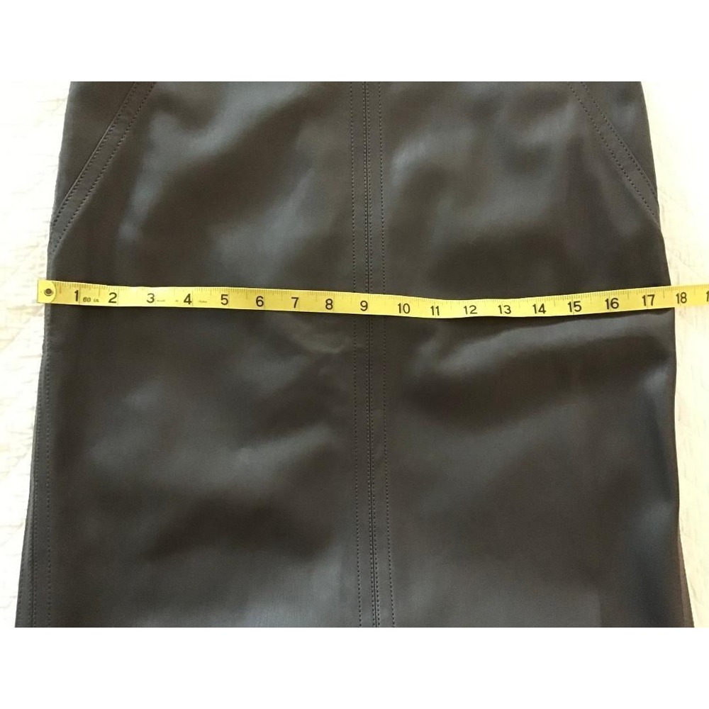 NWT Ann Taylor Faux Leather Pencil Skirt Size 4 Gray High Waist Capsule Wardrobe - Picture 10 of 15